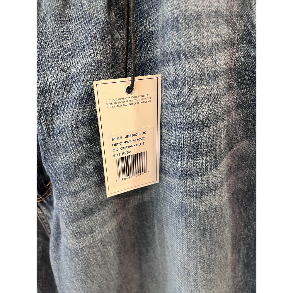 Judy Blue NEW Palazzo Wide Leg Jeans High Rise Elastic Waist JB881016 sz 15/32 - Picture 5 of 14